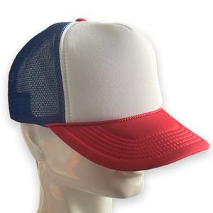 Red,Royal /White Front Trucker Hat