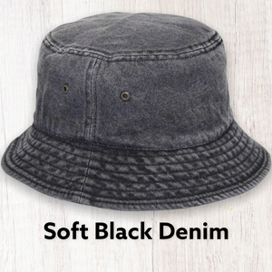Soft Black Denim Bucket Hat