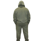 Olive Adult Pull Over Sweat Suit